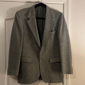 Vintage Evan Picone Grey 100% Wool Blazer